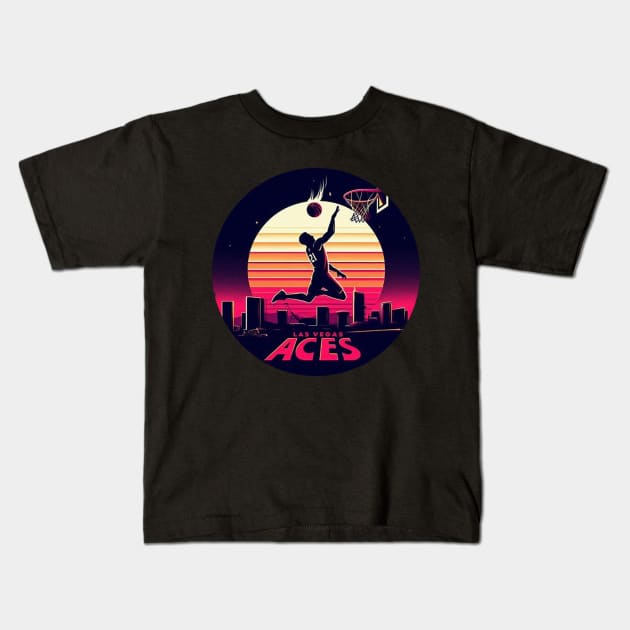 Las Vegas Aces basketball Kids T-Shirt by  El-Aal